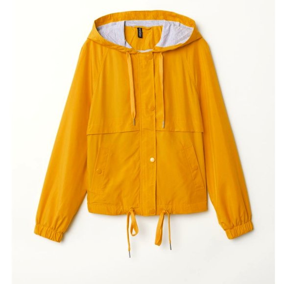 H&M Jackets & Blazers - H&M Yellow Nylon Wind Breaker Jacket